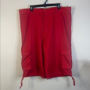 #22 ROK Red Cargo Shorts with Relaxed Fit 40 Waist